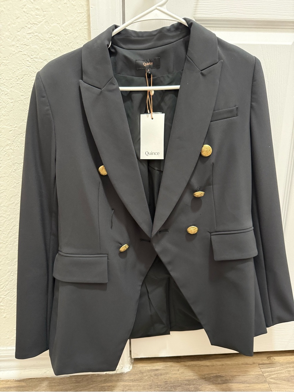 Quince true black scuba Captains convertible Blazer size small NWT